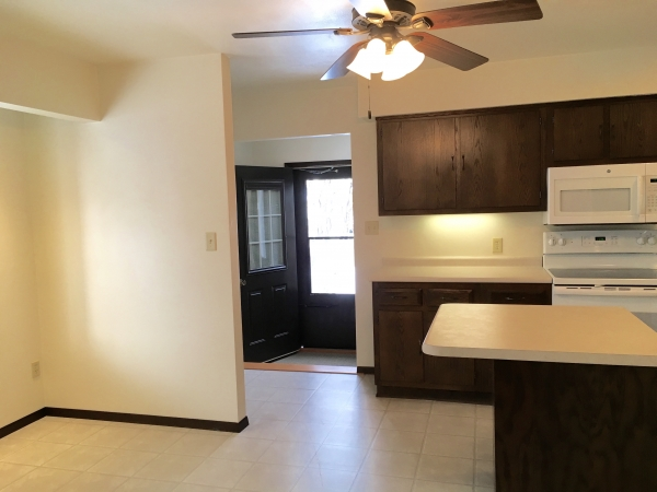 Front Door and Kitchen